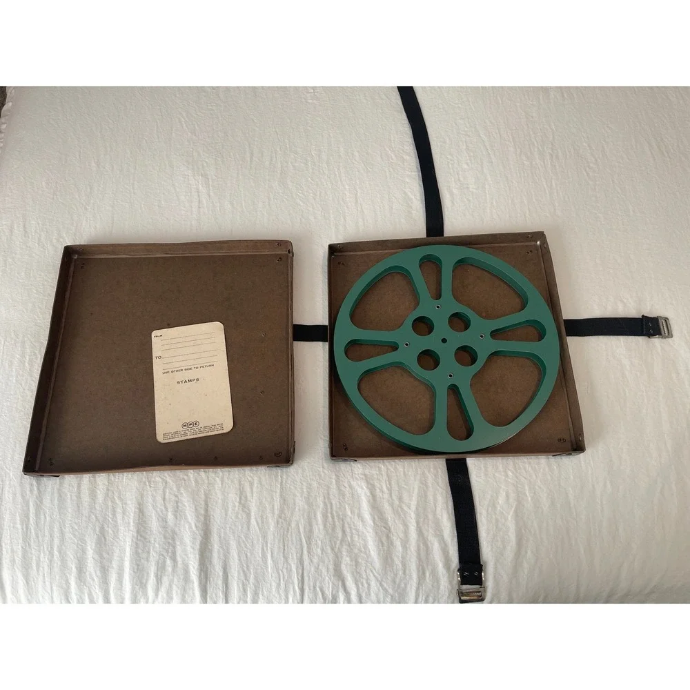 00766 Taylor Reel‎ Corp 16mm 1200ft Film Reel Case Box Spec with reel & orig pc